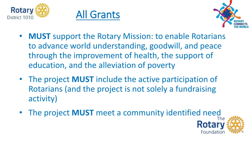 all grants all grants