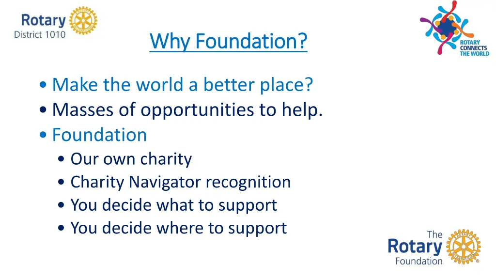 why foundation why foundation