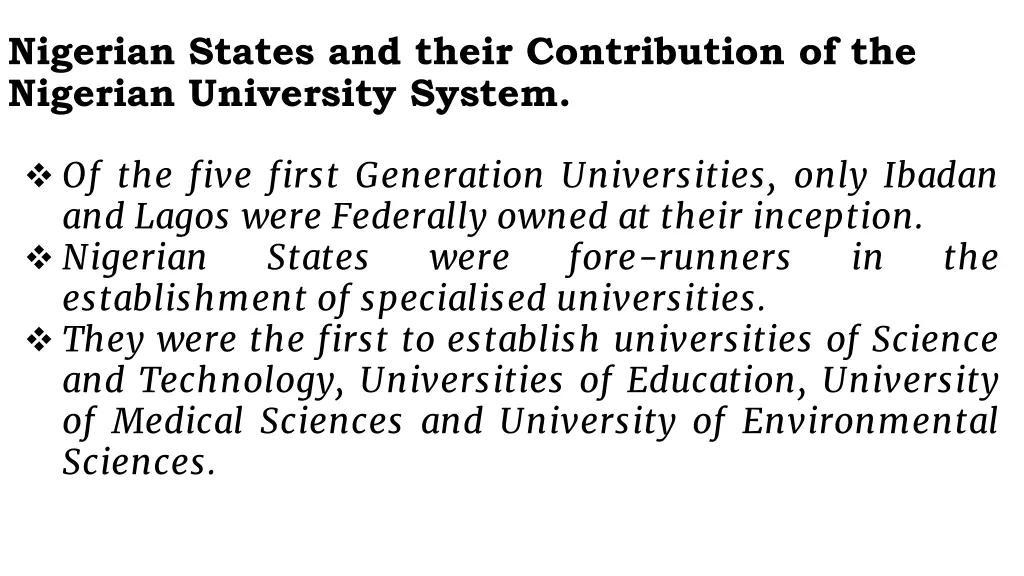 nigerian states and their contribution