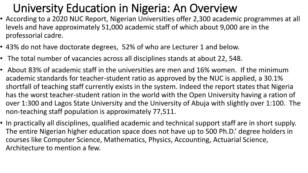 university education in nigeria an overview 1