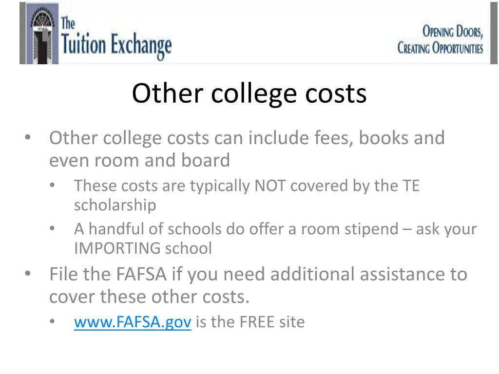 other college costs