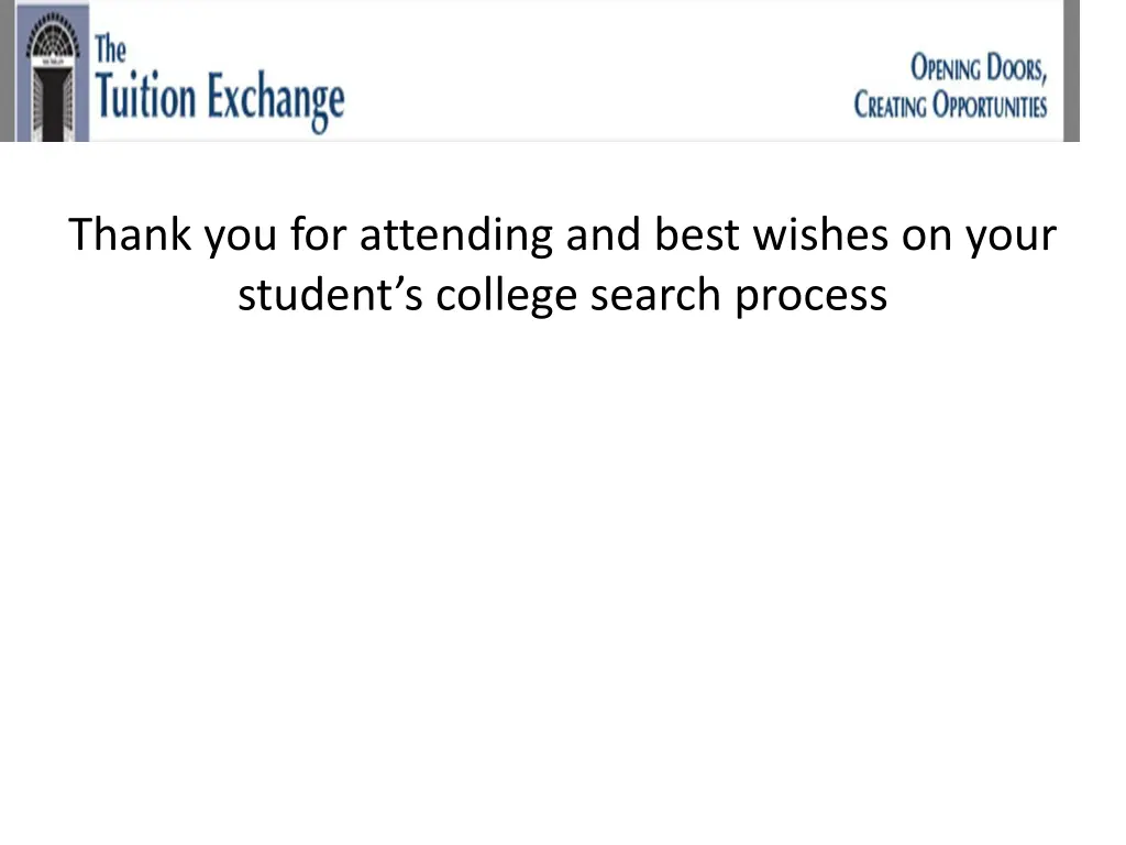 thank you for attending and best wishes on your