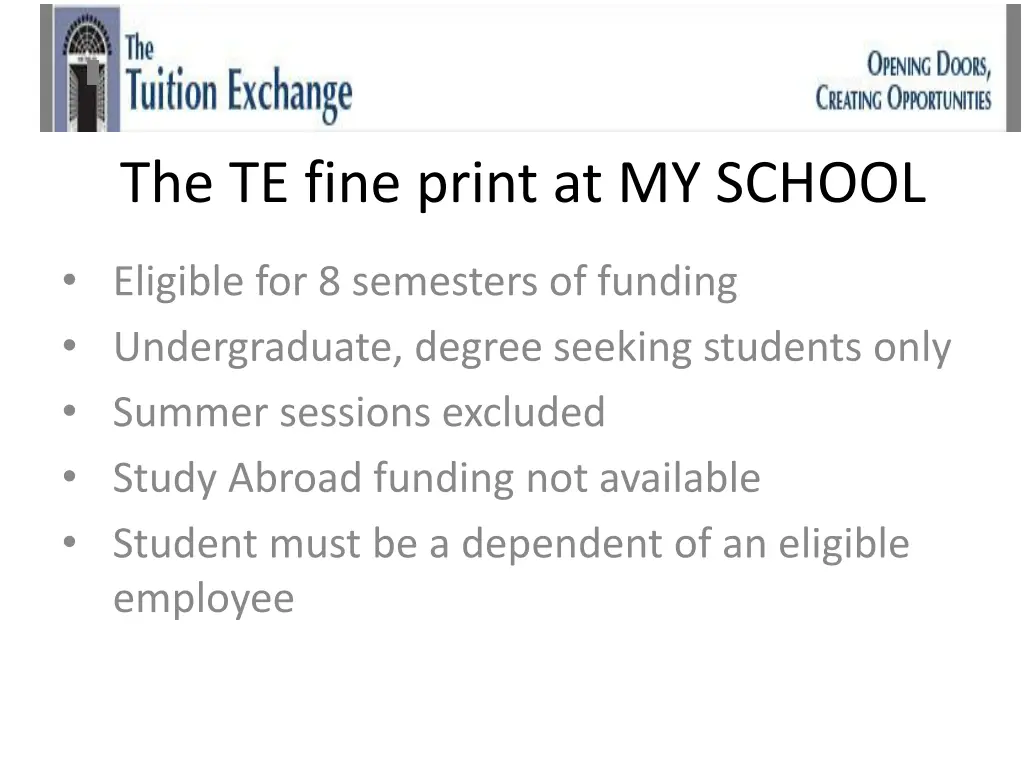 the te fine print at my school