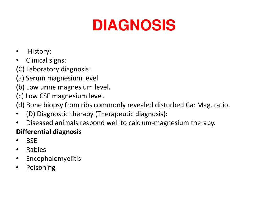 diagnosis