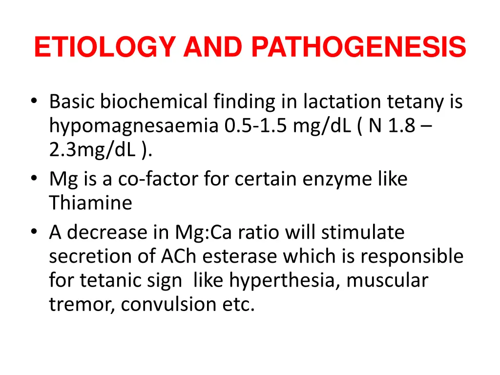 etiology and pathogenesis