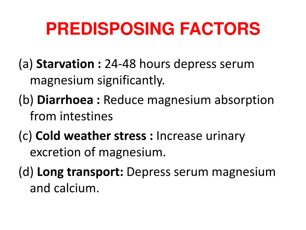 predisposing factors