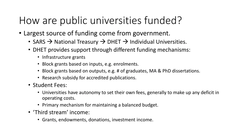 how are public universities funded largest source