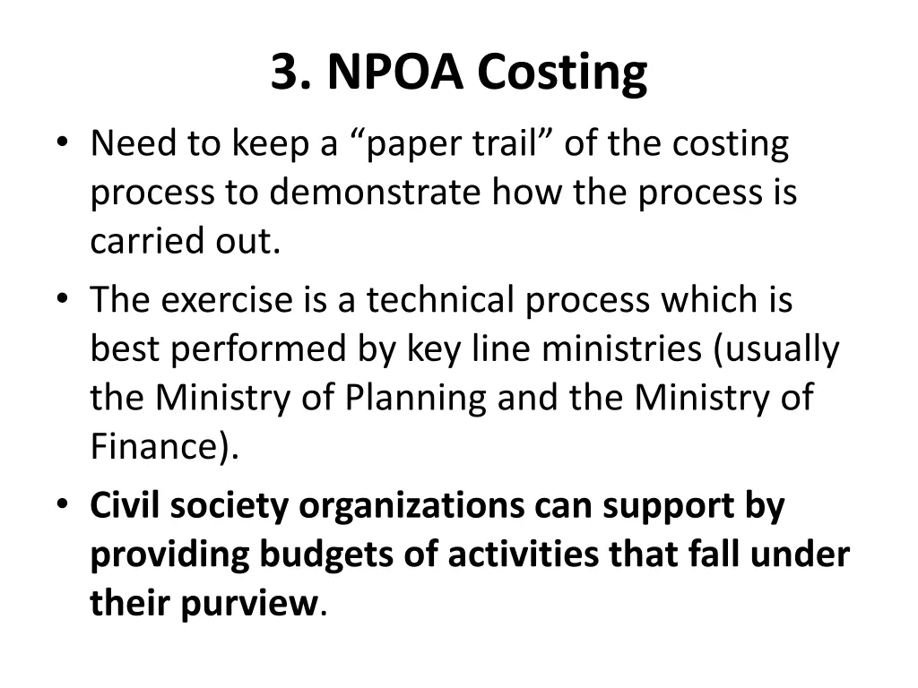 3 npoa costing