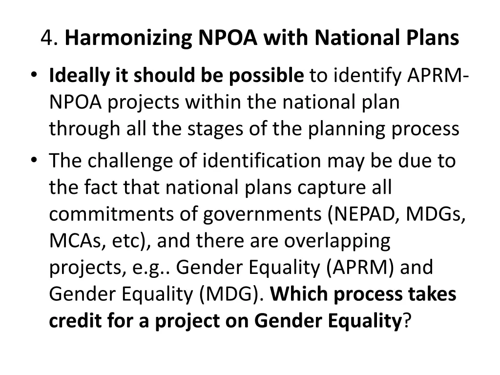 4 harmonizing npoa with national plans ideally
