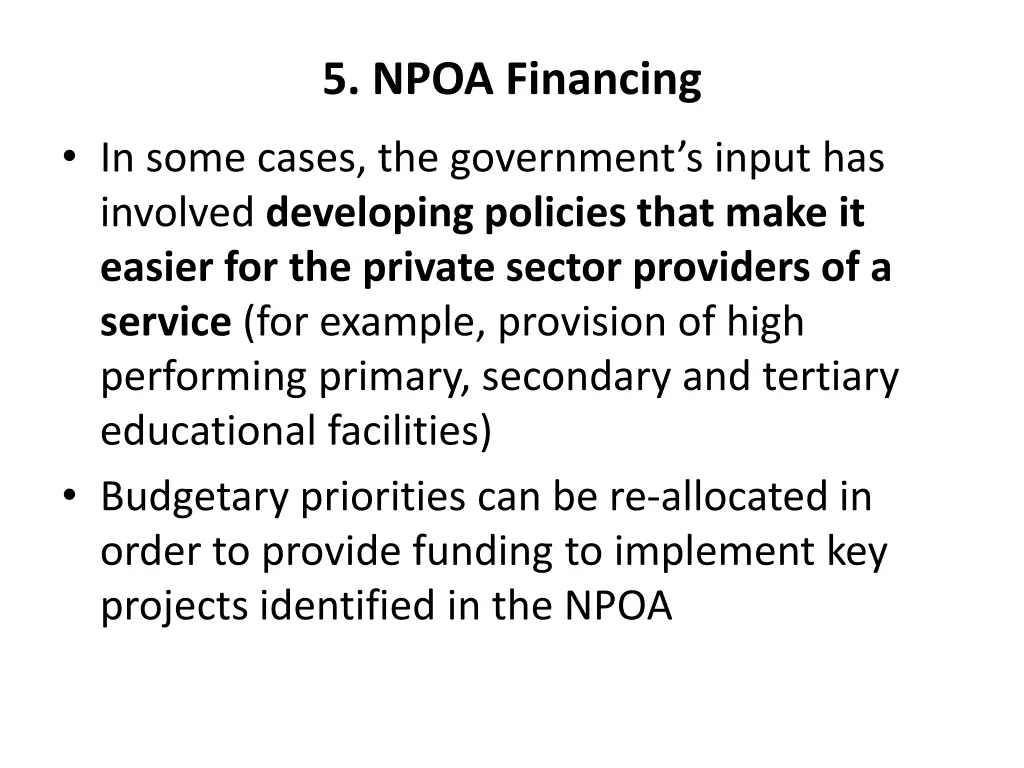 5 npoa financing 2