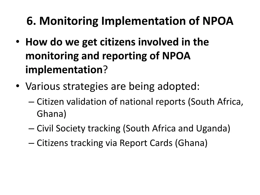 6 monitoring implementation of npoa 1