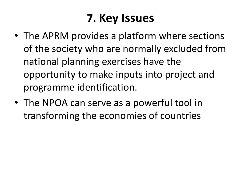 7 key issues 1