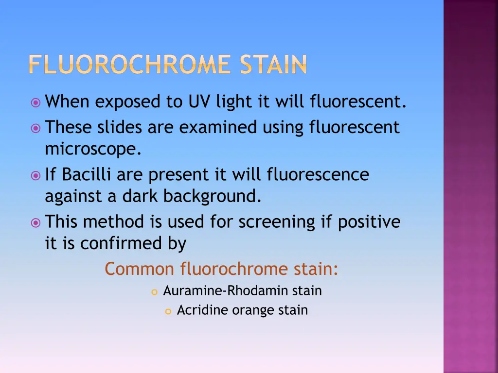 fluorochrome stain