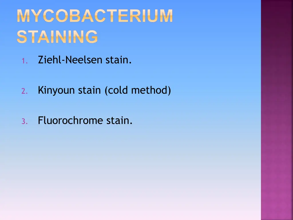 mycobacterium staining