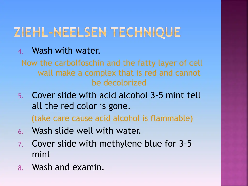 ziehl neelsen technique 1