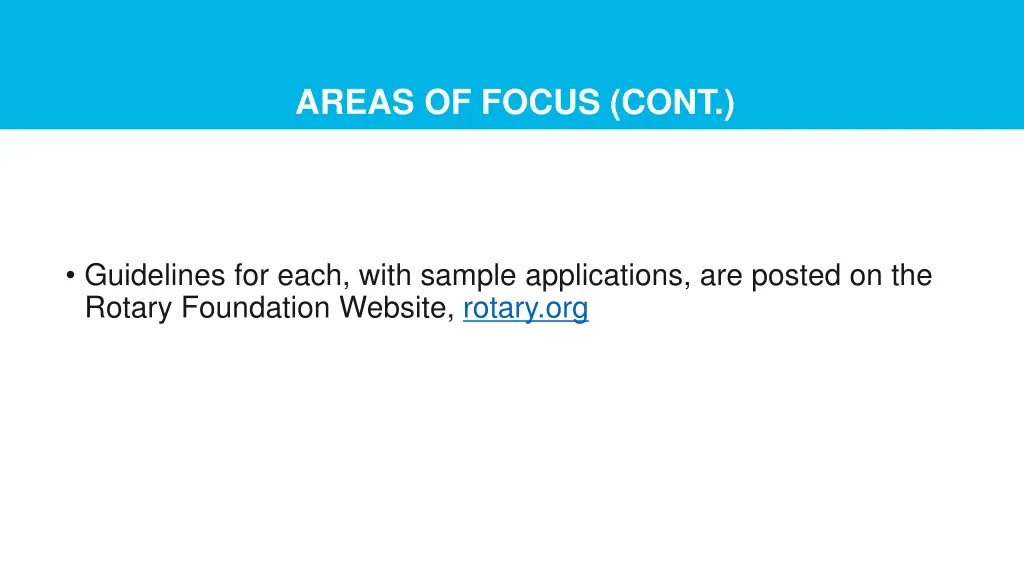 areas of focus cont