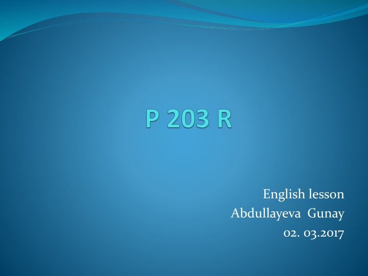 english lesson abdullayeva gunay 02 03 2017