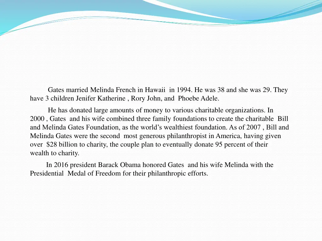 gates married melinda french in hawaii in 1994
