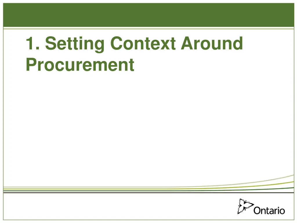 1 setting context around procurement