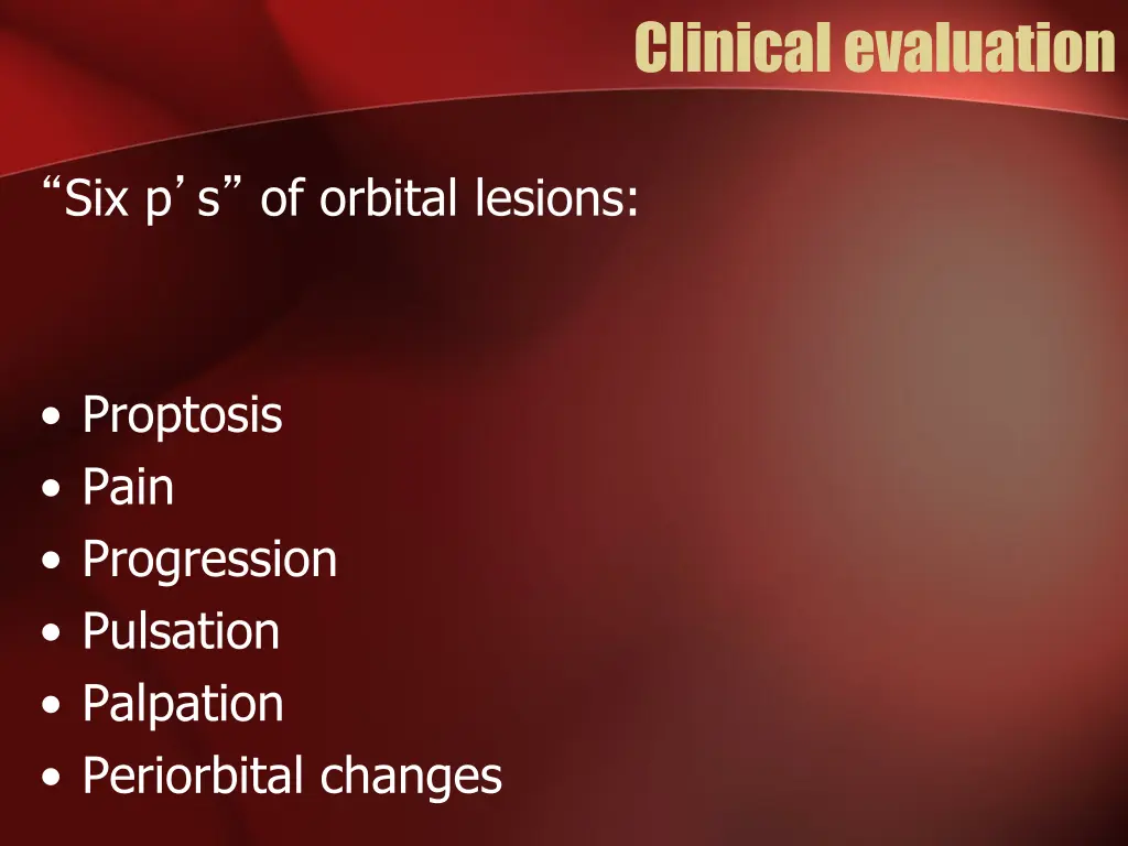clinical evaluation