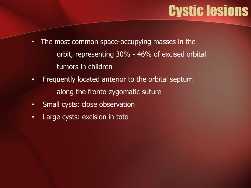 cystic lesions 1