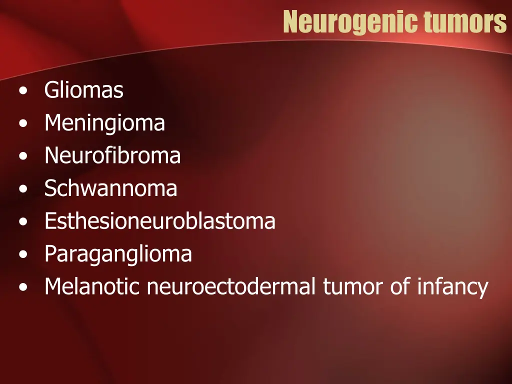 neurogenic tumors