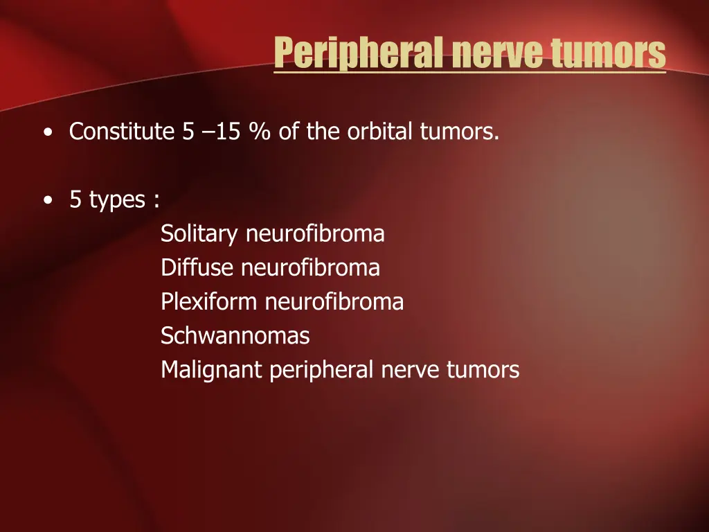 peripheral nerve tumors