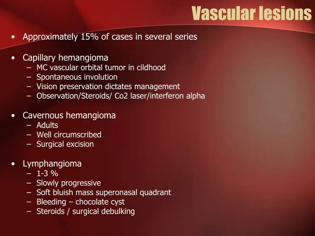 vascular lesions
