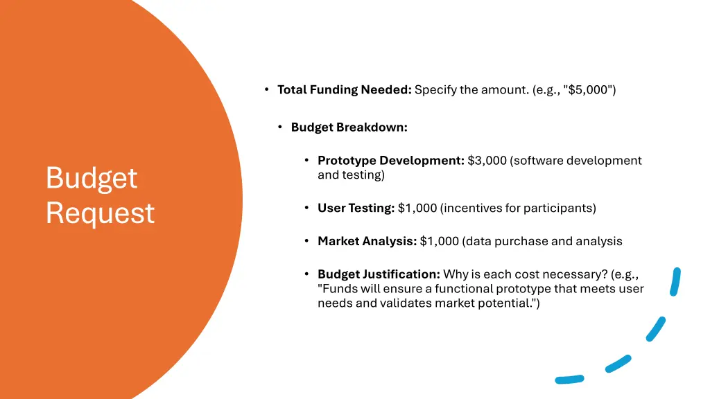 total funding needed specify the amount e g 5 000