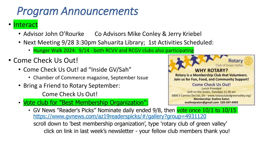program announcements program announcements 3