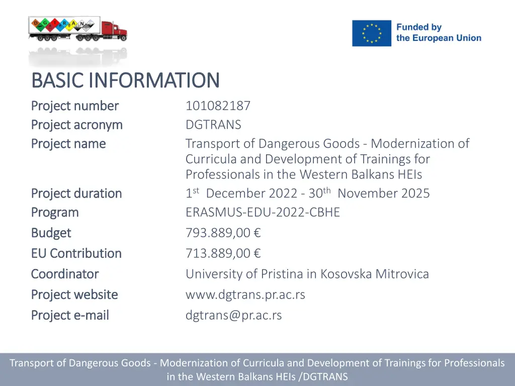basic information basic information project