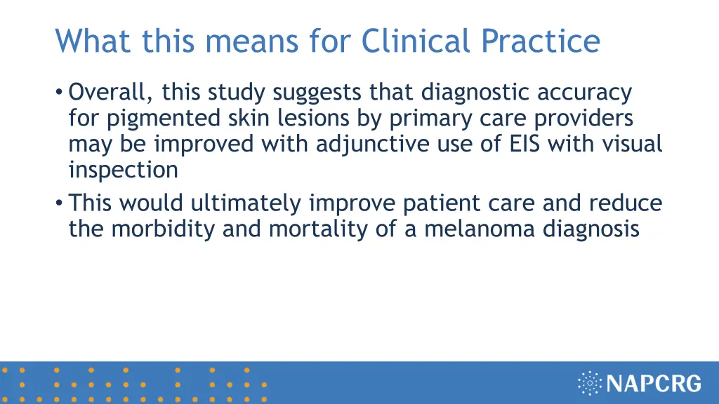 what this means for clinical practice