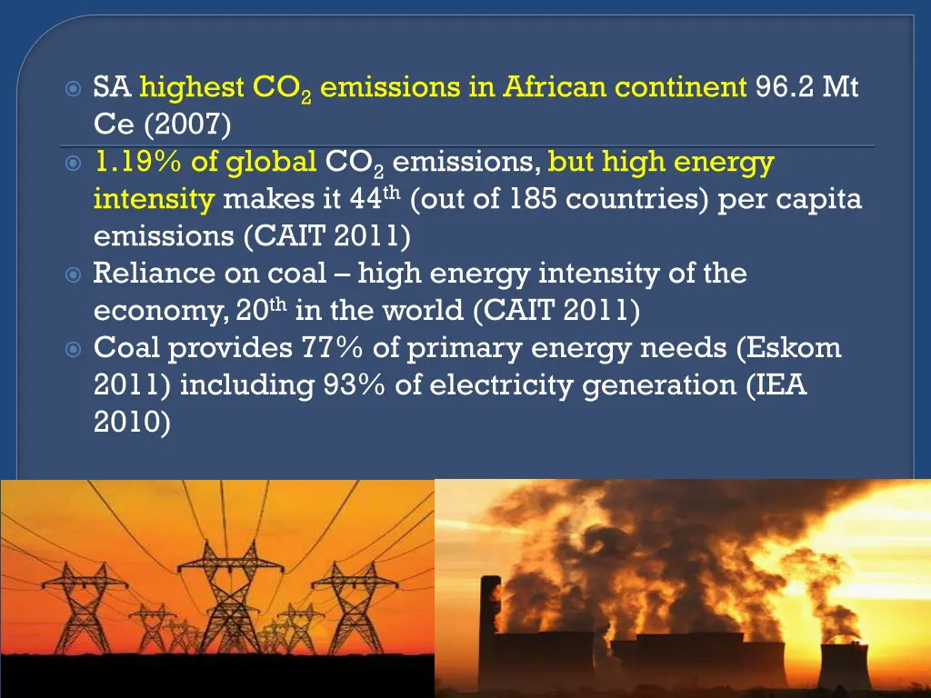 sa highest co 2 emissions in african continent