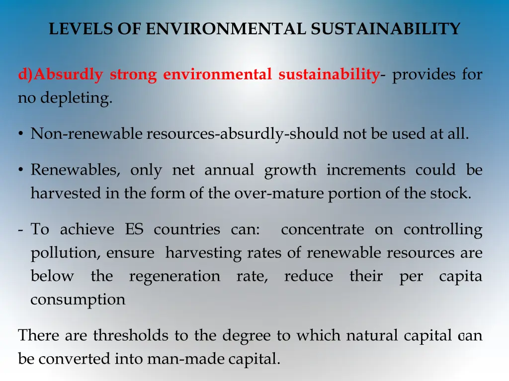 levels of environmental sustainability 1