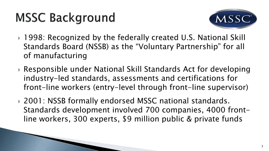 1998 recognized by the federally created