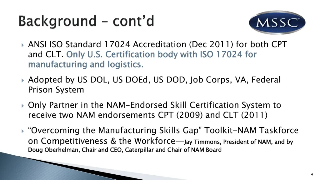 ansi iso standard 17024 accreditation dec 2011