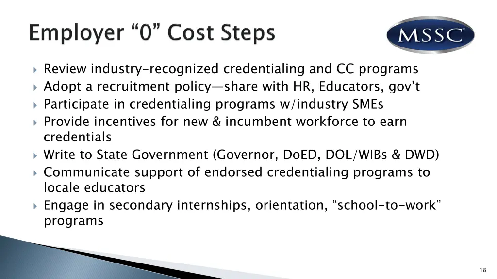 review industry recognized credentialing