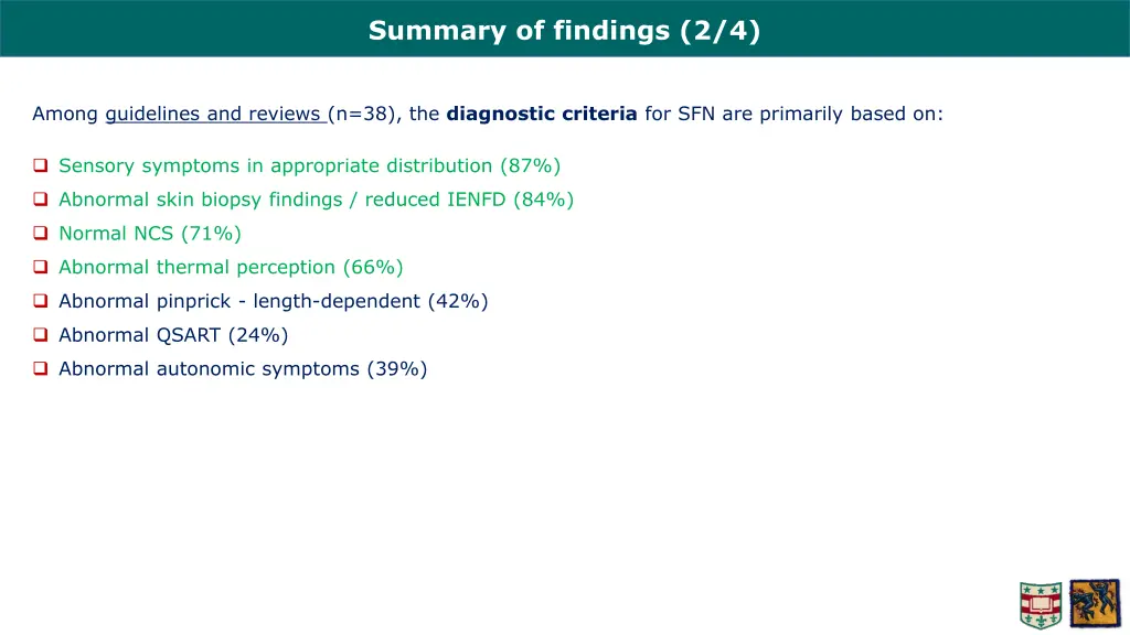 summary of findings 2 4 1