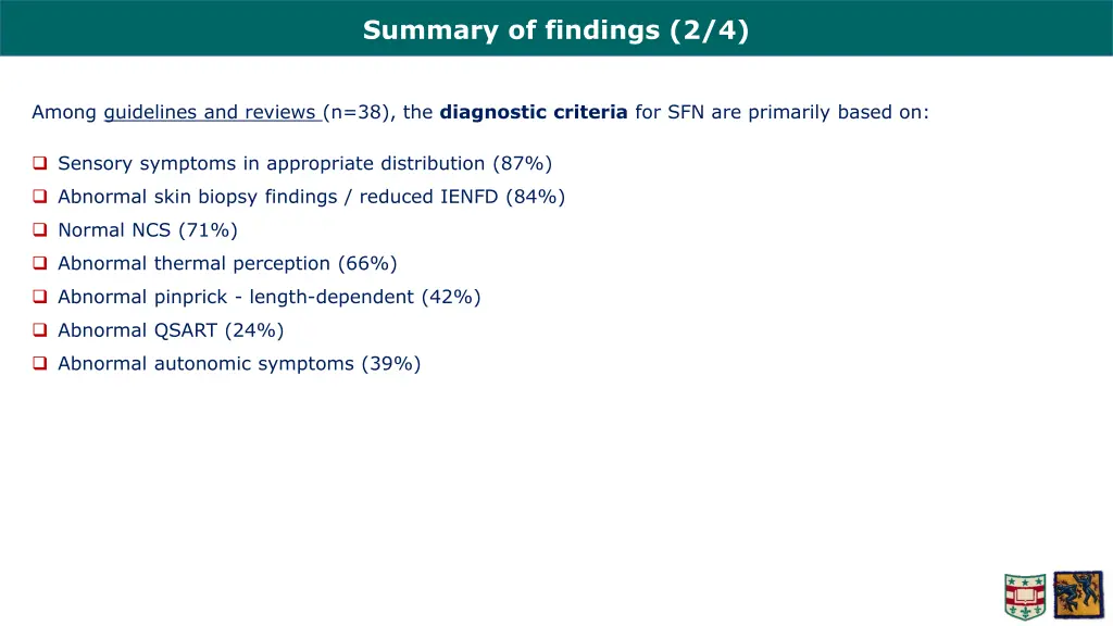 summary of findings 2 4