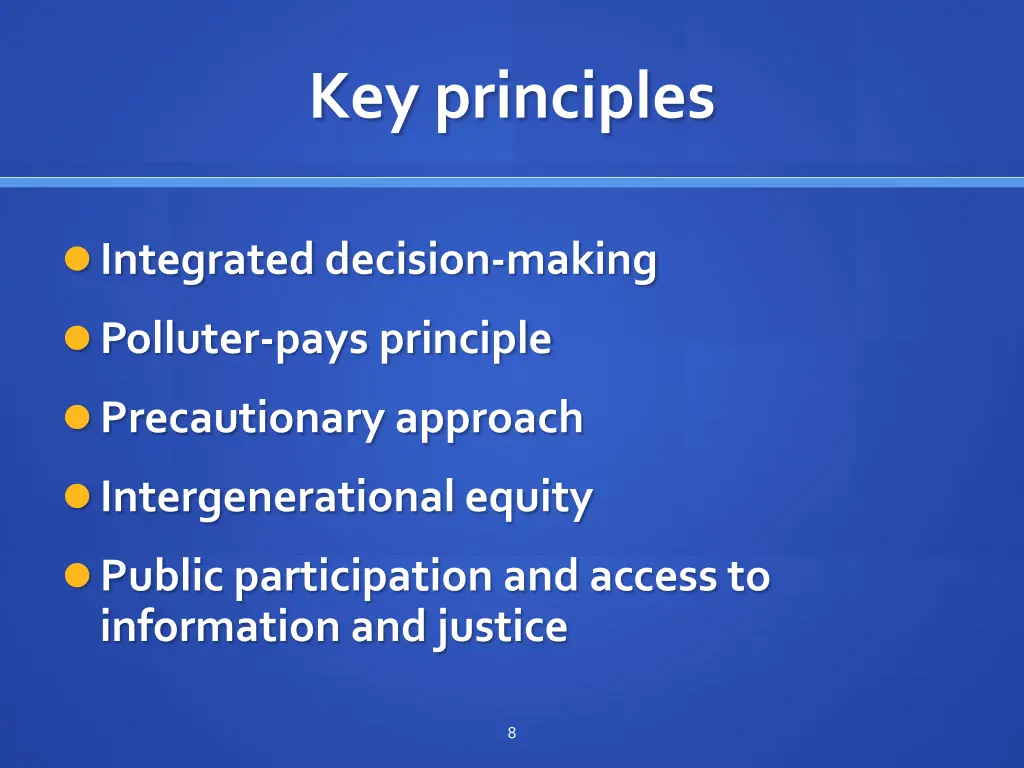 key principles