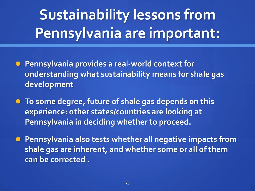 sustainability lessons from pennsylvania