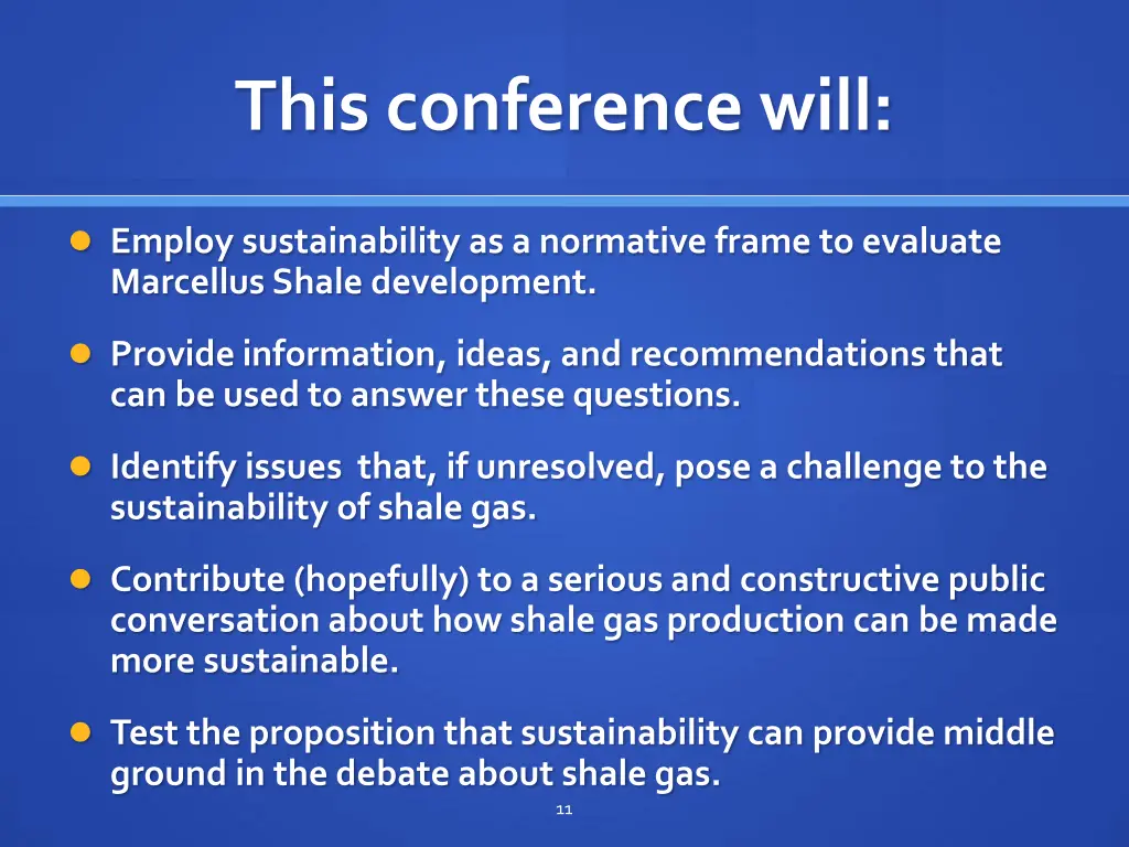 this conference will