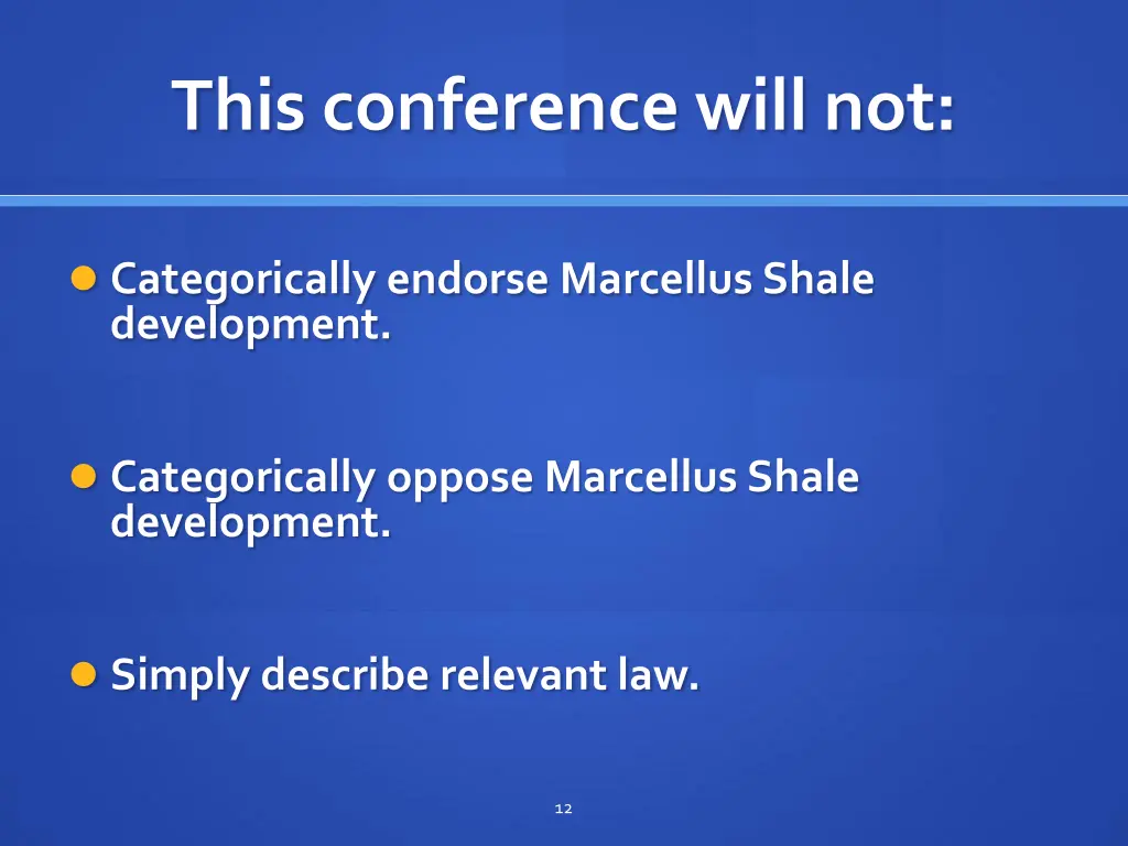 this conference will not