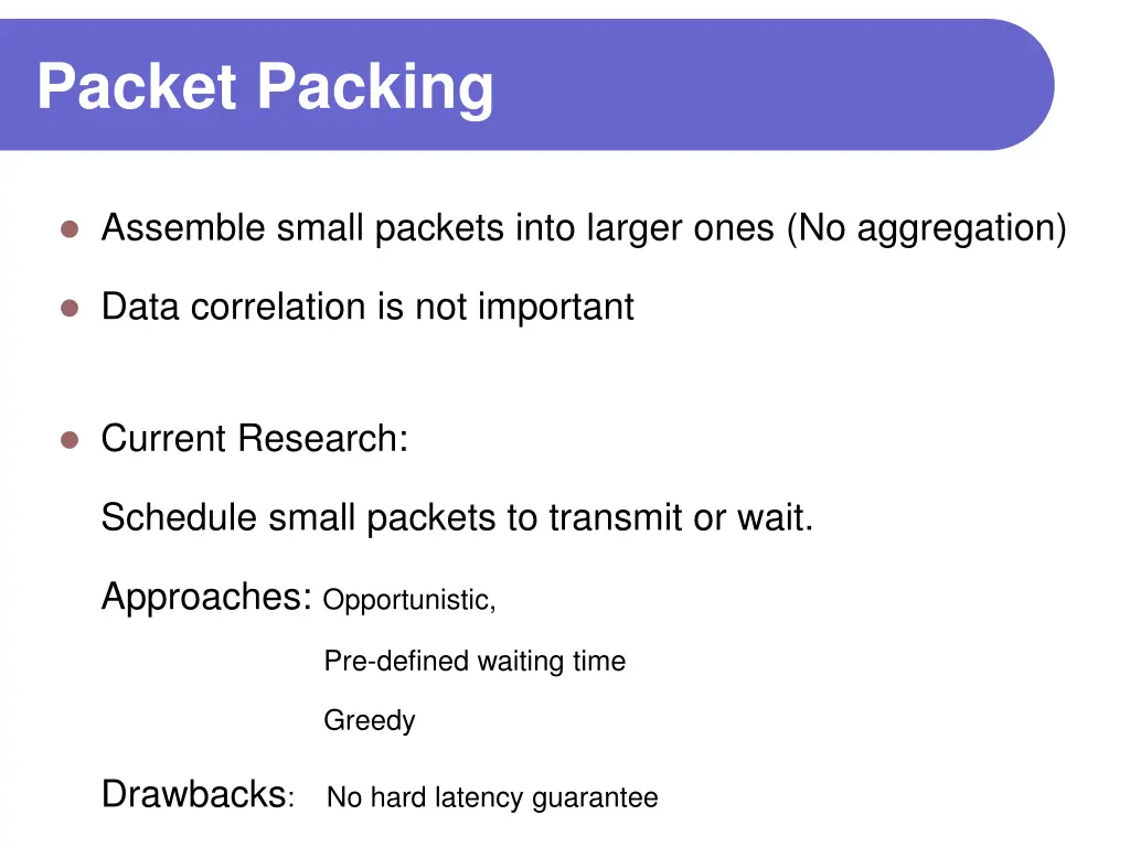 packet packing