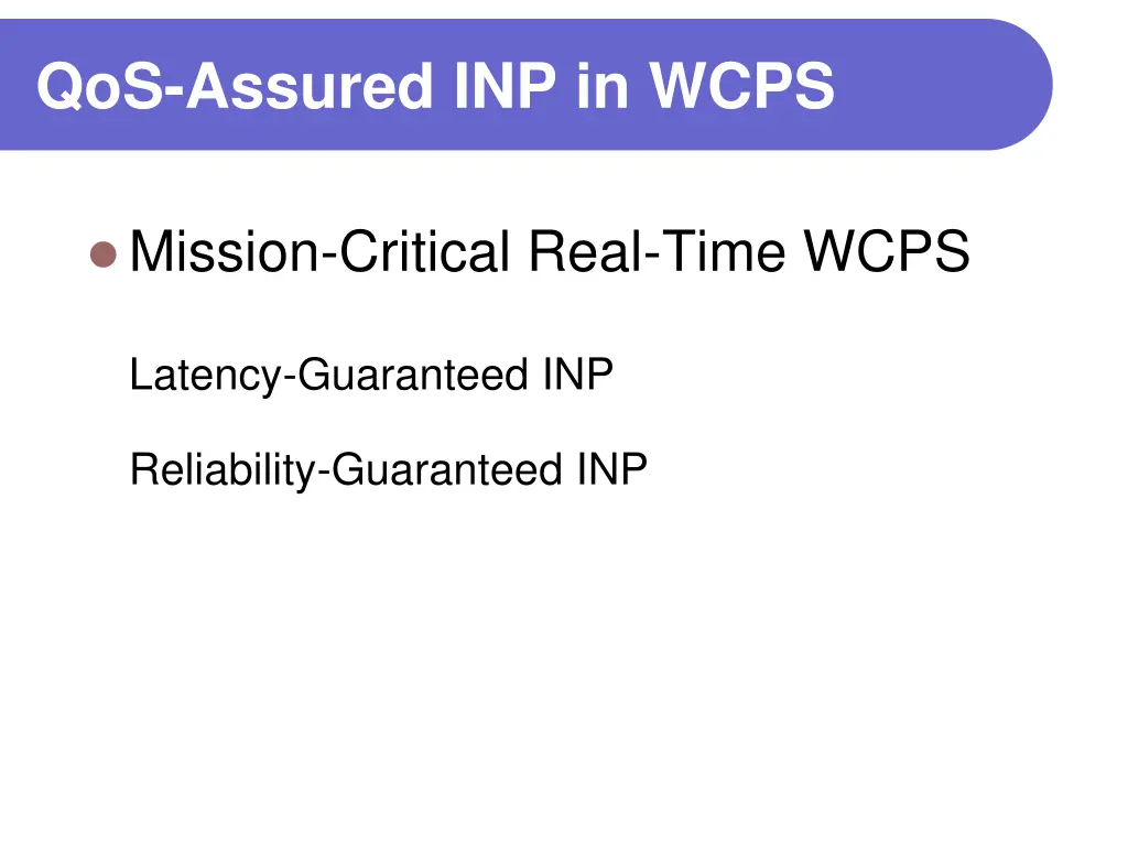 qos assured inp in wcps