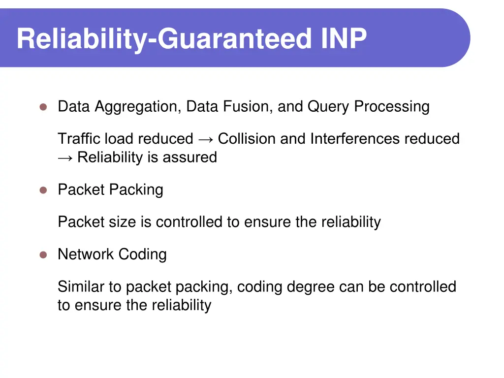 reliability guaranteed inp