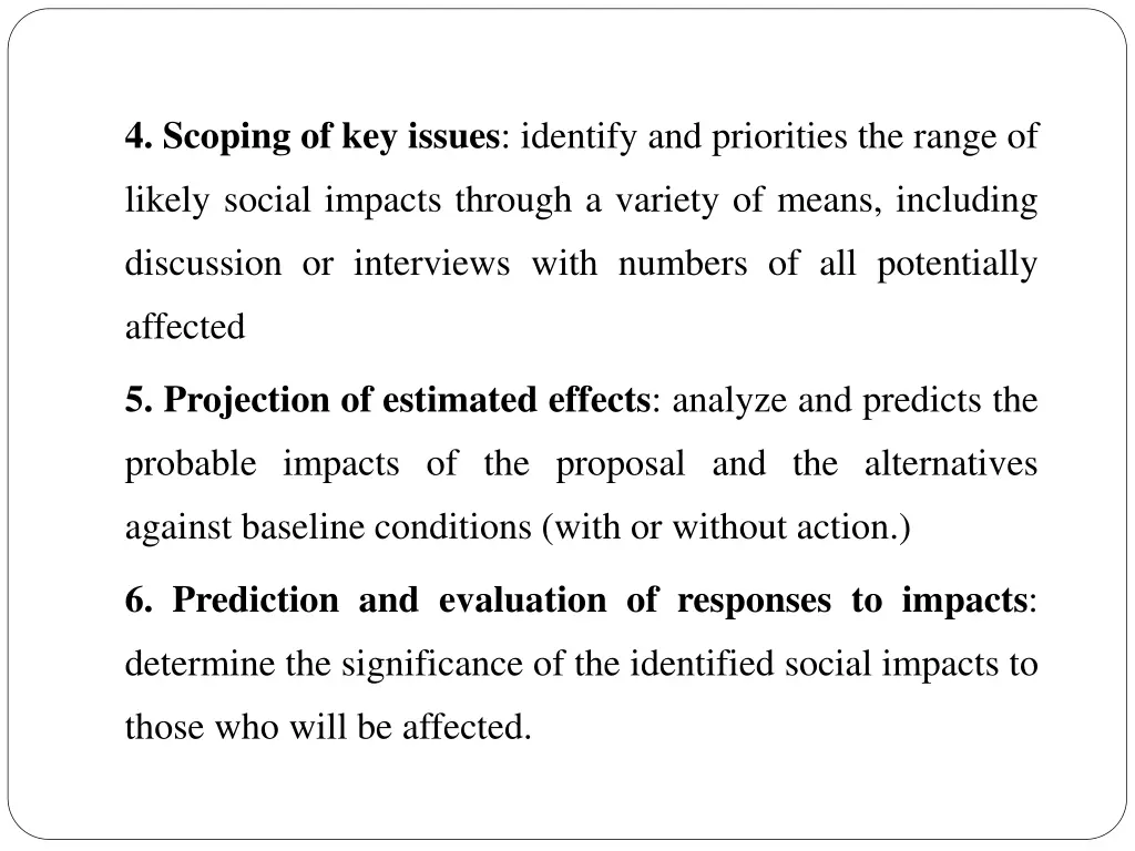 4 scoping of key issues identify and priorities