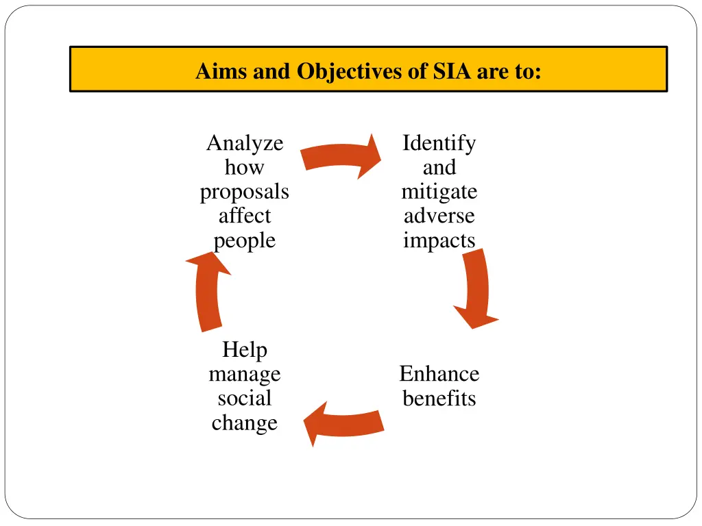 aims and objectives of sia are to