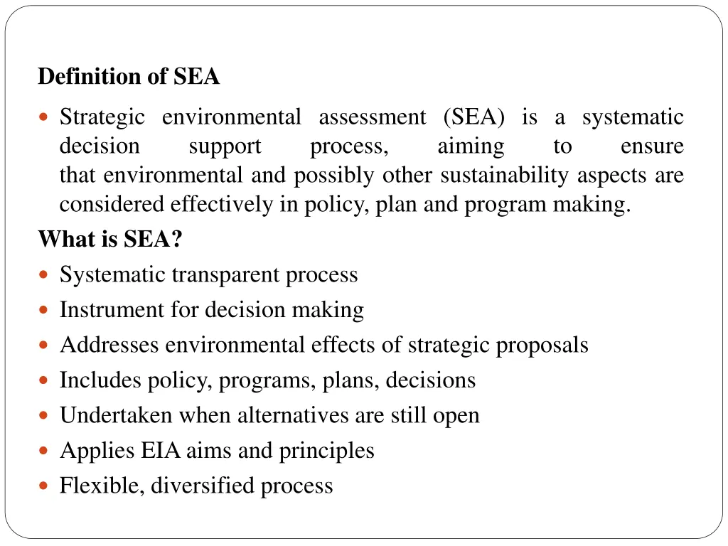 definition of sea