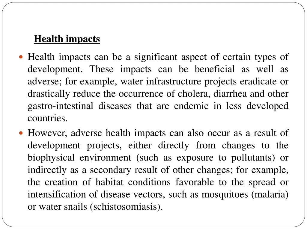 health impacts